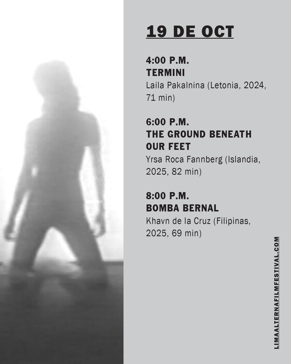 📅 HORARIOS SALA ARMANDO ROBLES GODOY DEL MINISTERIO DE CULTURA ⏱

🎞 Compartimos los horarios de nuestras películas en la Sala Armando Robles Godoy del Ministerio de Cultura.

🔖 INGRESO LIBRE

#6LimaAlterna