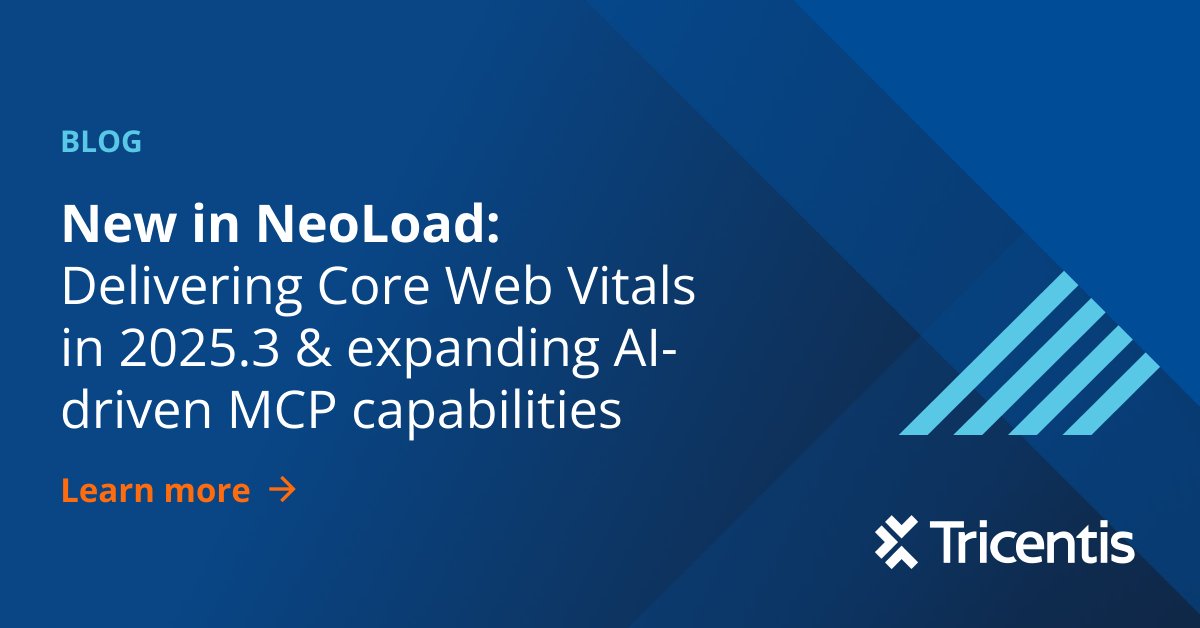 Tricentis's tweet image. Tricentis NeoLoad continues to innovate with the release of NeoLoad 2025.3 and new MCP capabilities!!
This release takes performance testing to the new heights ✈️✨ with real world user insights, massive scalability, and AI-driven automation.
Learn more: bit.ly/4h5t5Gu