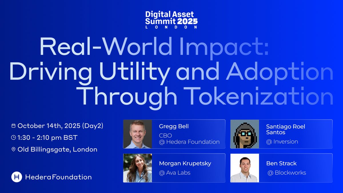 Digital Asset Summit 2025의 토큰화 패널(출연: Gregg Bell, Santiago Roel Santos, Morgan Krupetsky, Ben Strack)
