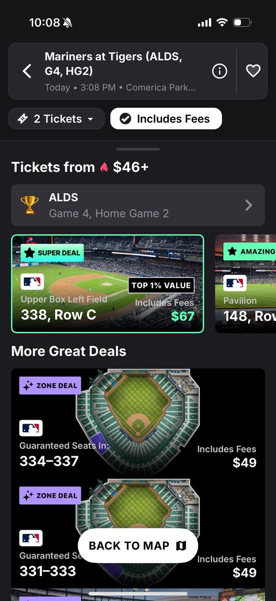 TeamGriffinGolf's tweet photo. Cheaper to fly to Detroit and buy tix for game 4 than buy game 5 tix in Seattle.. 🤦🏽🤷🏼‍♂️  Anyways Go Ms
@AaronLevine_ @ChrisEgan5 https://t.co/D2FHgfMGaI