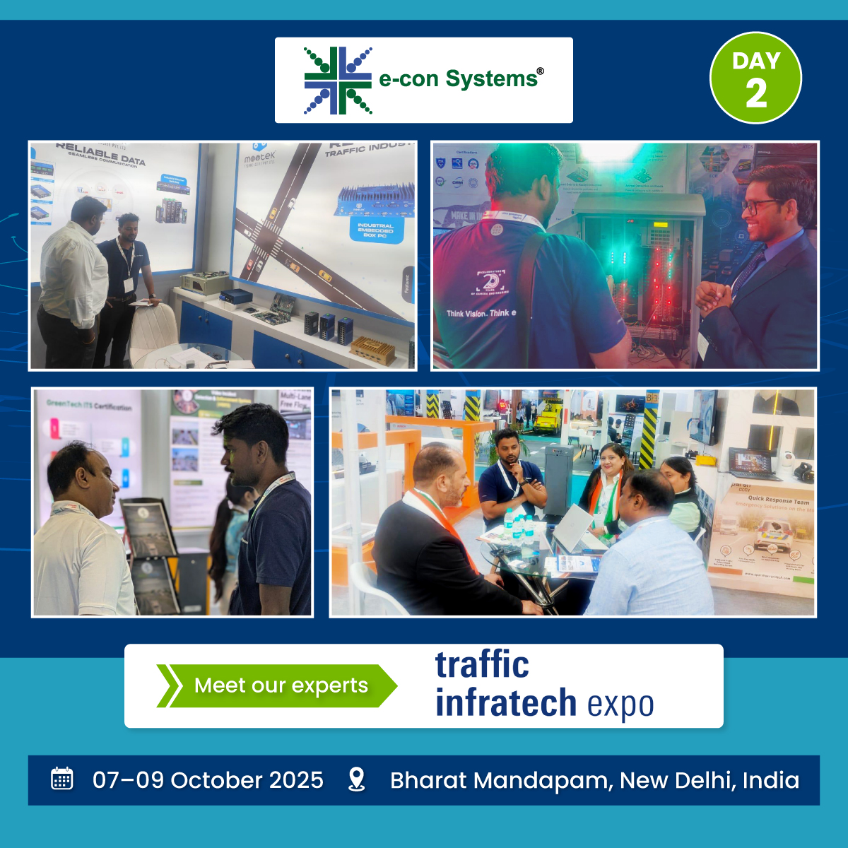 econsystems's tweet image. e-con Systems at Traffic InfraTech 2025!
Our experts are connecting with industry peers &amp;amp; discussing advancements in intelligent transport and camera solutions, showcasing our commitment to smarter, safer mobility.

#TrafficInfraTech2025 #IntelligentTransportSystem #SmartTraffic