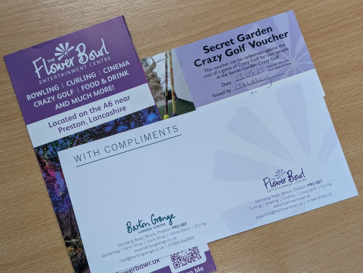 archerthon's tweet photo. 🏌️‍♂️ We’re over the moon and under par thanks to @TheFlowerBowlEC ! ⛳💚

Your £30 Crazy Golf voucher donation adds some fun to our #Archerthon2025 raffle and helps raise vital funds for the @RosemereCF, supporting patients across Lancashire and South Cumbria. 🎯 https://t.co/etUPyzOFUA