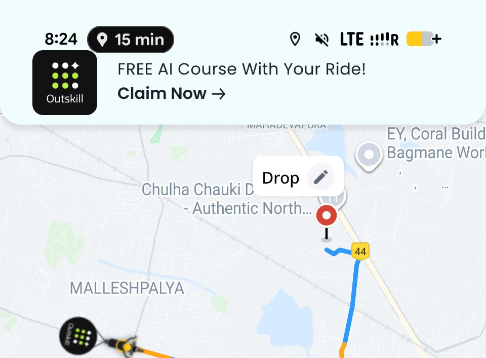 Free AI course with a bike taxi ride!!

Is this my <a href="/peakbengaluru/">Peak Bengaluru</a> moment?
