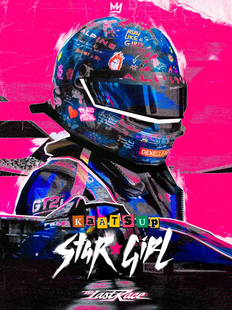 nathan_garino's tweet photo. Un week-end fou et une @Kaatsup sur le podium du GP Explorer ! Un symbole. Un message.🏁Affiche inspirée par son casque, ses couleurs Alpine et son énergie ! Star Girl⭐️ https://t.co/Csx4mGnE0i