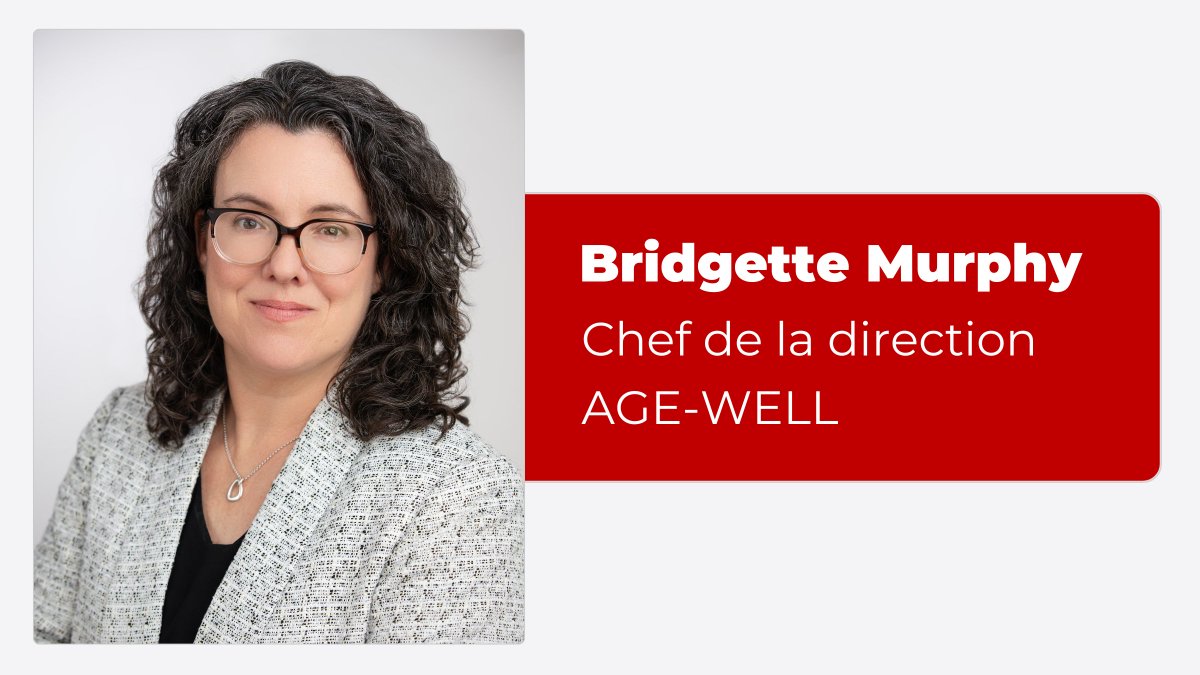 AGEWELL_NCE's tweet photo. 🎉Bonne nouvelle! Le conseil d’AGE-WELL nomme Bridgette Murphy nouvelle chef de la direction.

Bridgette est avec AGE-WELL depuis le début, comme directrice générale, chef de l’exploitation et, récemment, chef de la direction par intérim.

Détails : https://t.co/Joh9eU60lY https://t.co/YF0jYyEM1s