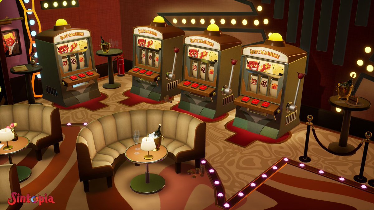 SintopiaGame's tweet image. Need a break? Test your luck at the Impo Bongo Club!🌴
(gambling during working hours is not encouraged by Hell Incorporated)