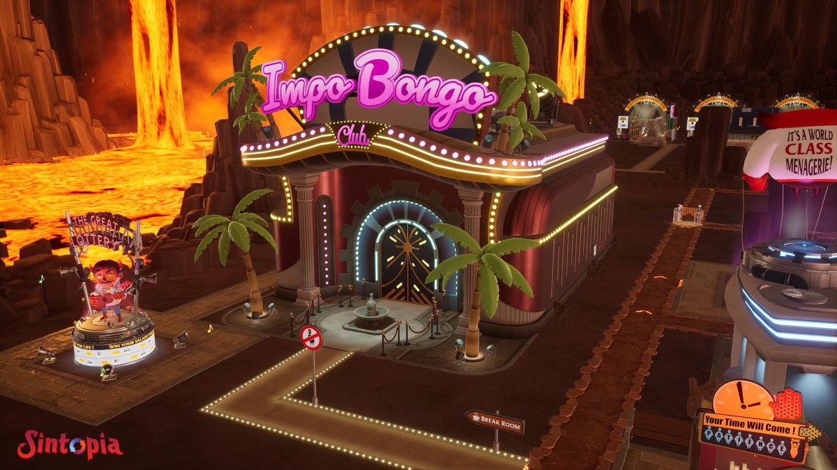 SintopiaGame's tweet image. Need a break? Test your luck at the Impo Bongo Club!🌴
(gambling during working hours is not encouraged by Hell Incorporated)