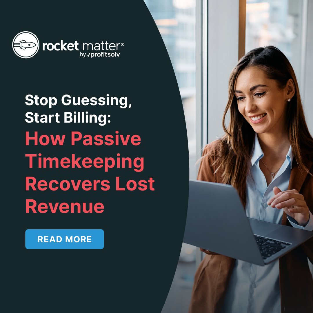 rocketmatter's tweet image. Not enough billables? ⏱ You’re probably missing hours. 

Passive timekeeping auto-tracks your work, captures micro-tasks &amp;amp; stops lost revenue. See how it works for every billing model on our blog 👉 hubs.ly/Q03Lmj2z0 #LegalTech #TimeTracking #BillableTime