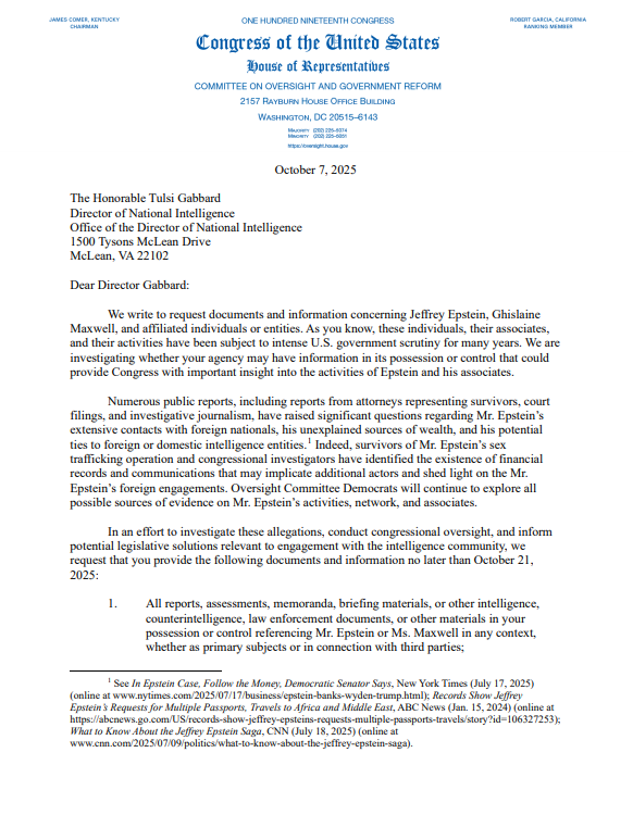 CongressmanRaja's tweet image. The American people deserve the truth about Jeffrey Epstein and Ghislaine Maxwell.

@RepRobertGarcia and I are demanding that the intelligence community release all records related to Epstein, Maxwell, and their network of associates. Survivors deserve justice and accountability.