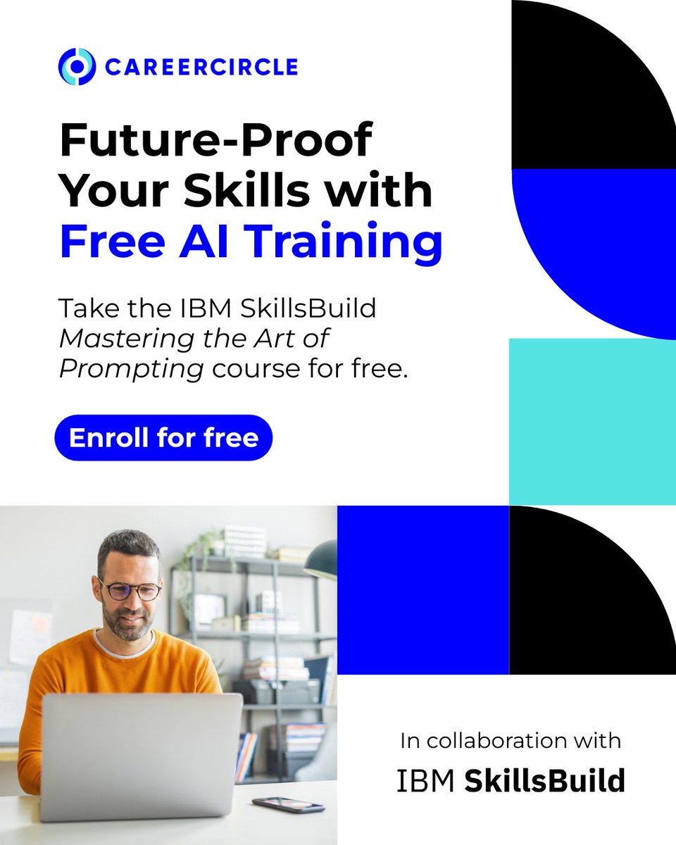 Make your resume stand out with in-demand AI skills.

We've partnered with @‌IBM #SkillsBuild to bring you "Mastering the Art of Prompting" for FREE. It's a tangible skill you can highlight in your next interview.

Get started: hubs.la/Q03Mzk290