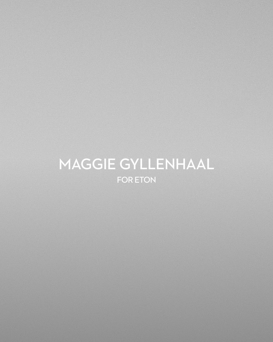 etonshirts's tweet photo. We are proud to announce acclaimed actor, director, and cultural icon Maggie Gyllenhaal as Eton’s new brand ambassador, captured by Gray Sorrenti. 

Not just a woman in a men’s shirt — a statement of expression, attitude, and identity.

@mgyllenhaal https://t.co/tVRJU33cAq