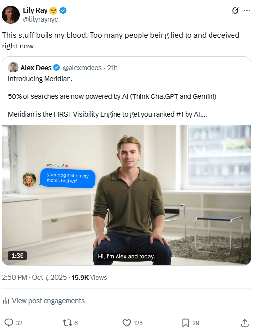 I got blocked for this, unsurprisingly. The truth hurts 🥲