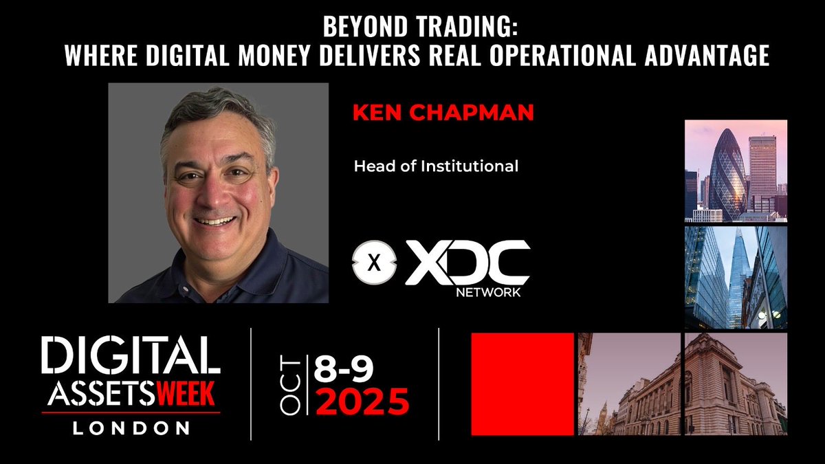 KenChapman's tweet image. Looking forward to speaking at Digital Assets Week London to talk about digital money and why @XDCNetwork is the partner of choice for global financial institutions. Great to be back on the road after recovering from knee surgery (residual from military service). 

#DigitalAssets…