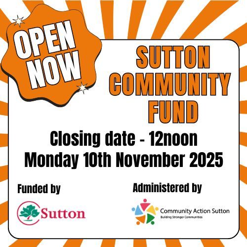 ComActionSutton's tweet photo. The next round of the Sutton Community Fund is open now!!
 
If you have an idea for a community focus project, visit our website to find out more about the fund, read through the new guidance and apply using the new online application form https://t.co/oqQXdYAfRO

@SuttonCouncil https://t.co/DZmJI8oTH5