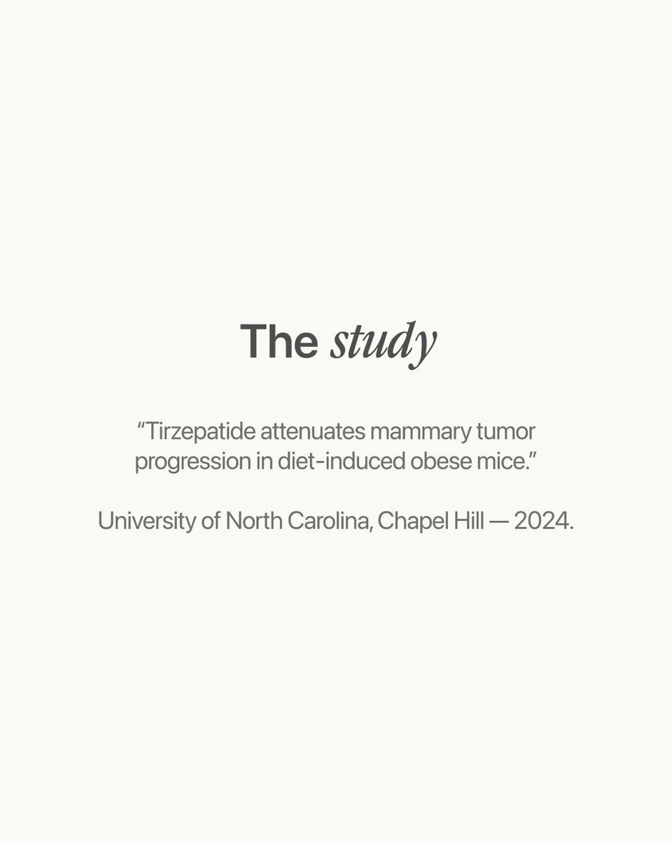dardocofficial's tweet photo. Can weight-loss drugs fight cancer? 🧬
UNC research shows Tirzepatide not only drove major weight loss in obese mice but also reduced breast tumor growth — by lowering cancer-promoting hormones and improving blood sugar control.

#CancerResearch #Tirzepatide https://t.co/KqFKa7ka5B