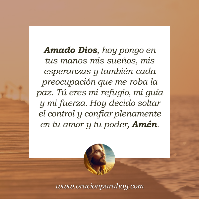 OracionParaHoy's tweet photo. ORACIÓN PARA DEJARLO TODO EN LAS MANOS DE DIOS: Señor, hoy pongo mis anhelos, mis preocupaciones, mis sueños y mi vida entera en tus manos, porque sé que Tú eres generoso y Tú tienes el poder de transformarlo todo para bien.

Mira este video en: https://t.co/H2x3kpirBa ✨