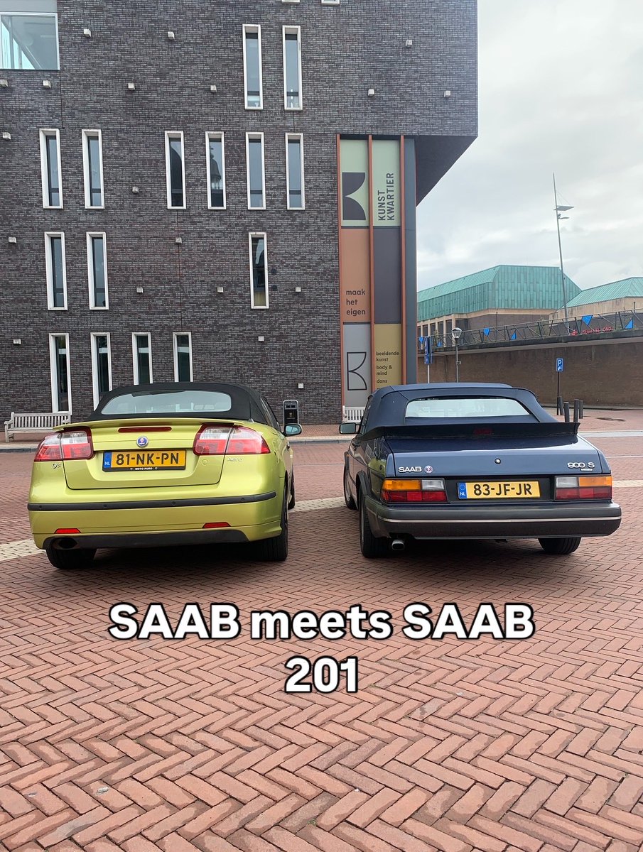SAABmeetsSAAB's tweet photo. Number 201 From Helmond, a 2003 2.0 T Aero with stunning yellow in SAAB meets SAAB. #yellowmeetsblue 🇸🇪 https://t.co/m9hbHex74c