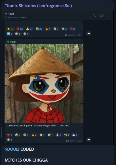 CryptoNCatnip's tweet image. time to get dat $douli on and draw some lines with @LeoFragrance69