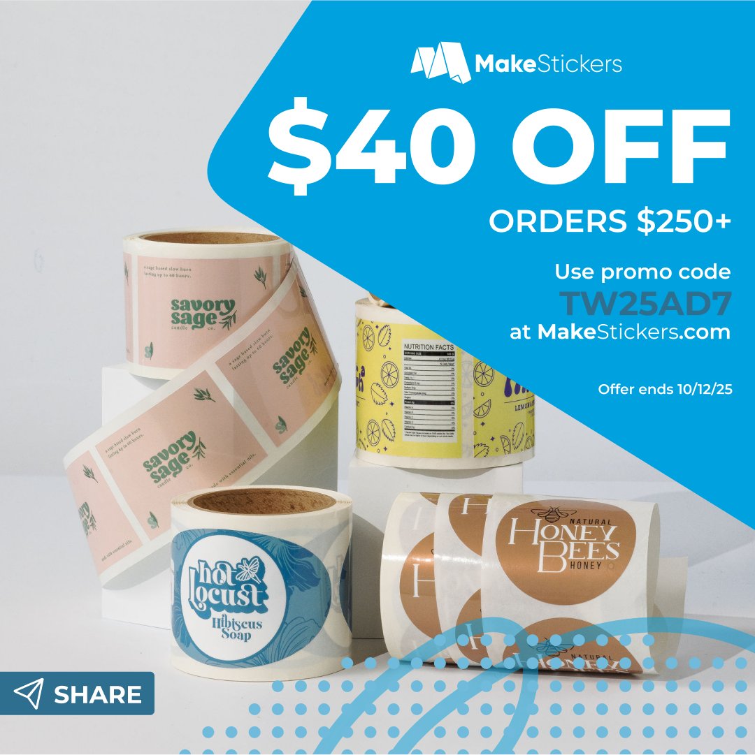 🎉 Big Savings 🎉

💥 $40 OFF ORDERS OF $250+ 💥

Time to stock up. Take $40 off your order of $250 or more this week only.

👉 Use the promo code to redeem: mkstk.co/100825twdeal

Deal expires 10/12/25 at 11:59PM CT