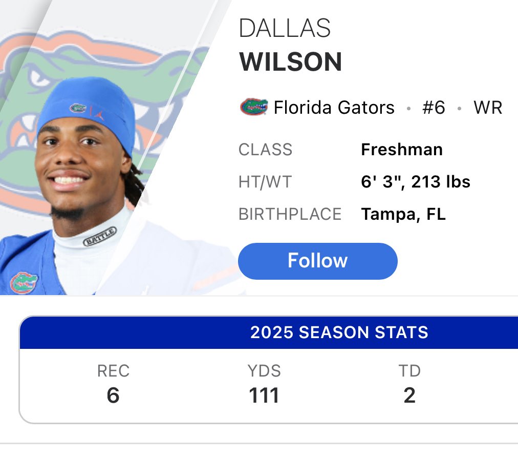 Also if Jeremiah Smith is generational this Dallas Wilson kid must be the second coming of Jesus. 
Smith is a great player but he’s no better than the last 10 WRs at OSU.