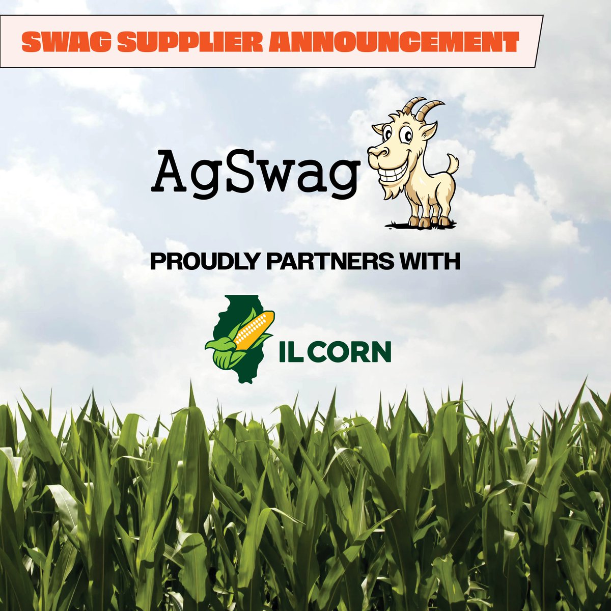 SWAG SUPPLIER ANNOUNCEMENT! 🌽🚨 

AgSwag is proud to partner with Illinois Corn! 

#agswag #agriculture #customswag #IllinoisCorn