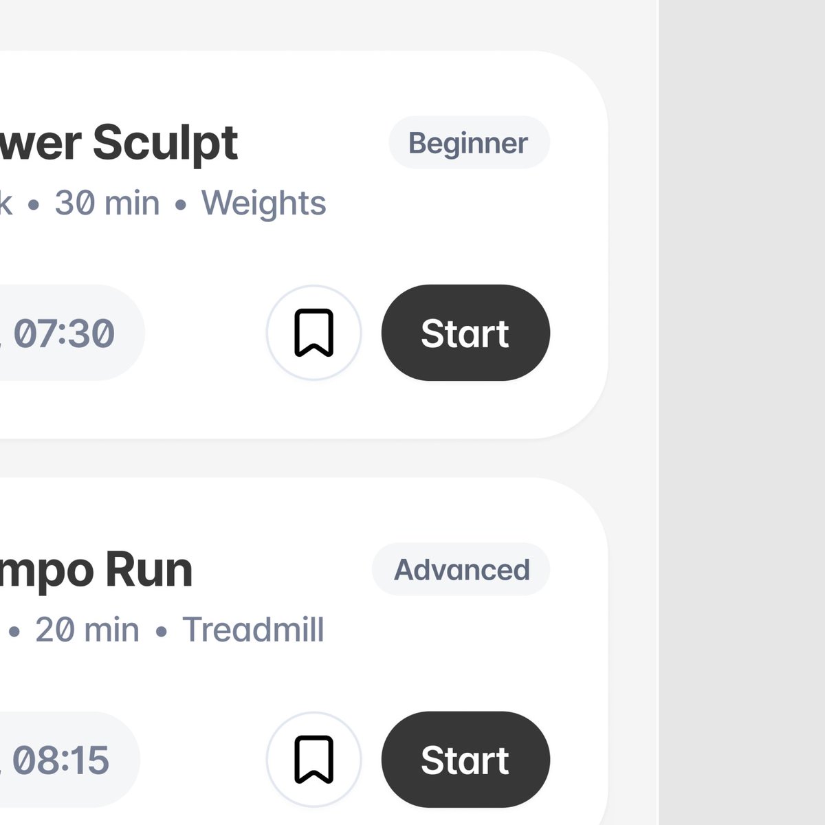 mnowakdesign's tweet image. Some details from the fitness app I designed ✨ Sharing full soon