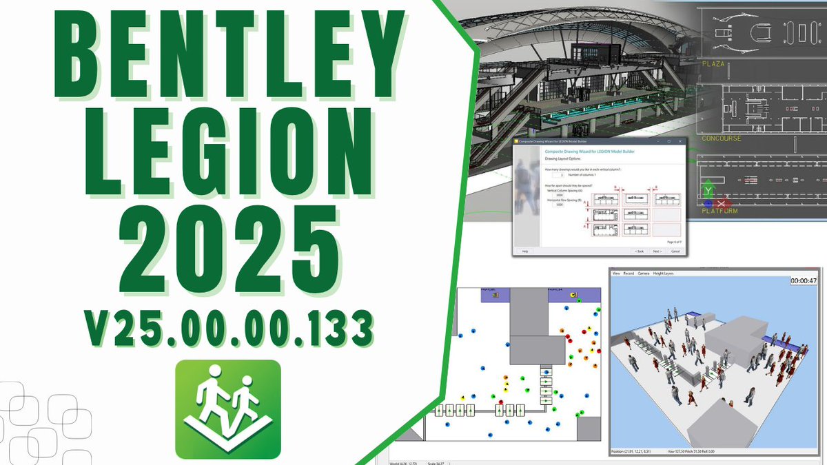 sscscv's tweet image. 🚶‍♂️Bentley LEGION 2025 25.00.00.133 x64 🏢

▶️ Watch Now: odysee.com/@CivilSolution…

#BentleyLEGION2025 #PedestrianSimulation #CrowdModeling #TransportationPlanning #StadiumDesign #UrbanMobility #PedestrianFlowAnalysis #LEGIONSoftware #SmartCities #InfrastructureDesign #CrowdManage