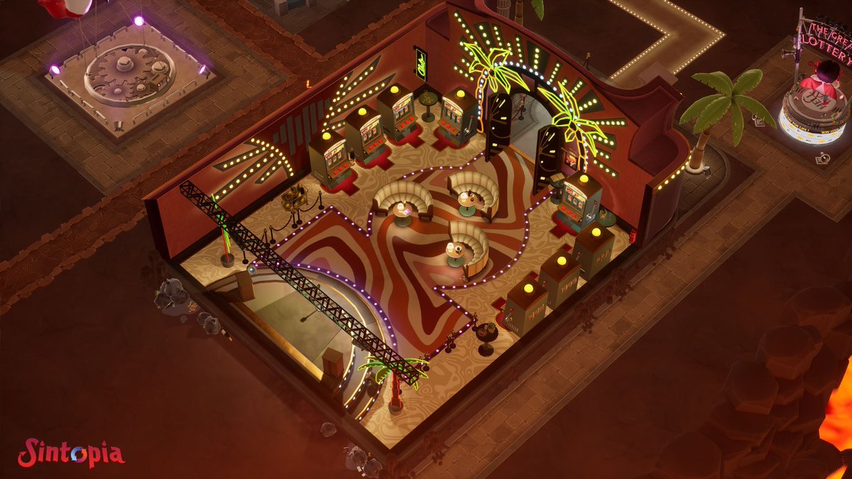 SintopiaGame's tweet image. Need a break? Test your luck at the Impo Bongo Club!🌴
(gambling during working hours is not encouraged by Hell Incorporated)