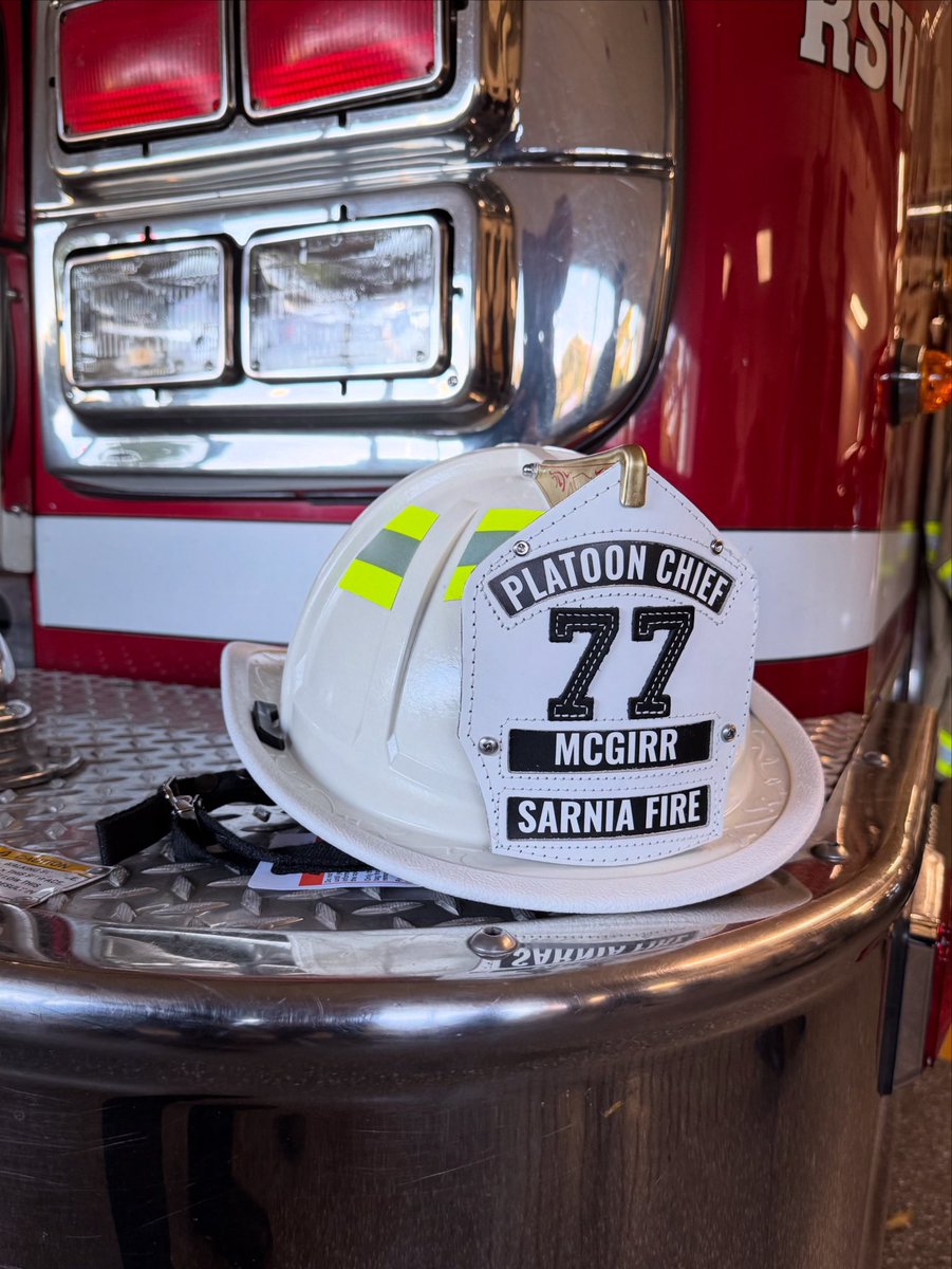 Please join us on congratulating Doug McGirr on his promotion from Captain to Platoon Chief. Doug has been serving the City of Sarnia community for 30 years. Congratulations on your promotion. 🚒