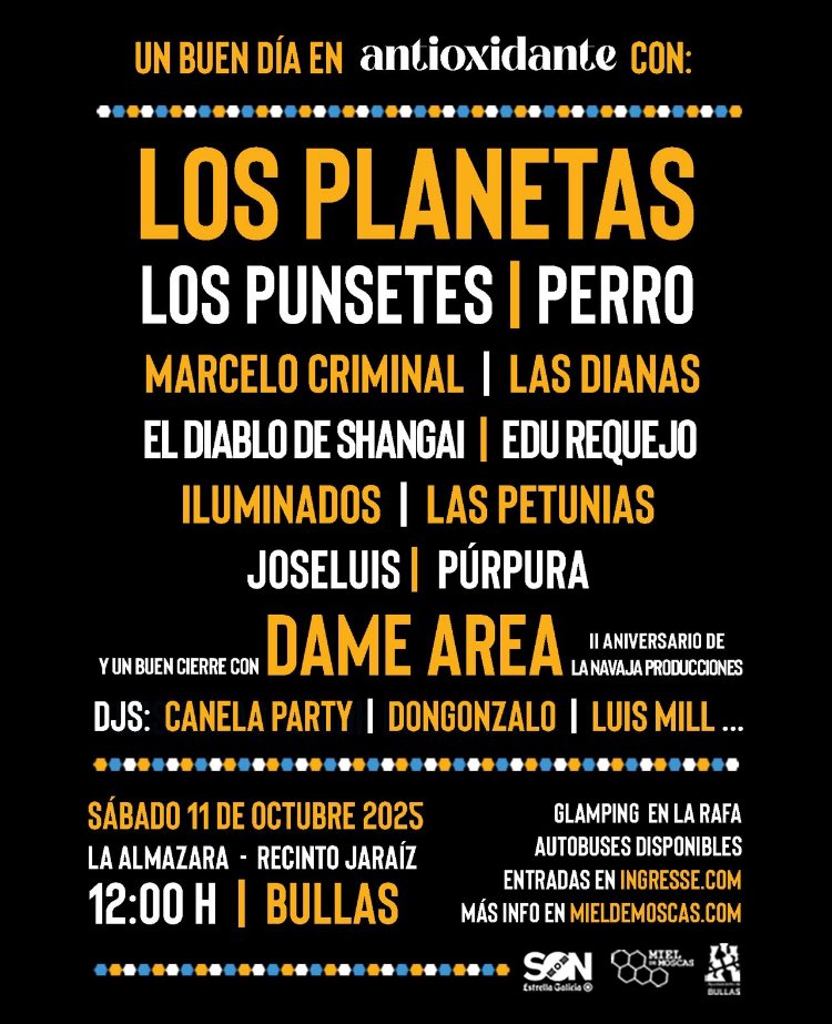 LaAranyaTecla's tweet image. Si alguien está interesado en este festival chachi piruli, un buen amigo tiene tres entradas disponibles, al no poder asistir…precio de amigo. #bullas #antioxidante #losplanetas