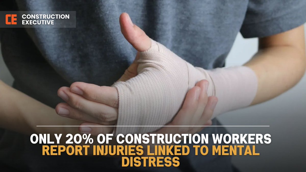 A recent study revealed one in five construction workers self-report pain and injuries linked to mental distress. Are the other four healthy—or just toughing it out? 🤔Learn more: f.mtr.cool/xznbjehnin