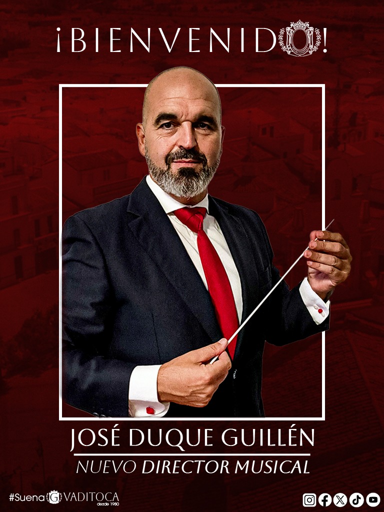 🔴 La Banda de Música Nuestra Señora de Guaditoca de Guadalcanal tiene el honor de dar la bienvenida a D. José Duque Guillén como nuevo 𝐝𝐢𝐫𝐞𝐜𝐭𝐨𝐫 𝐦𝐮𝐬𝐢𝐜𝐚𝐥 de nuestra formación.
➡️