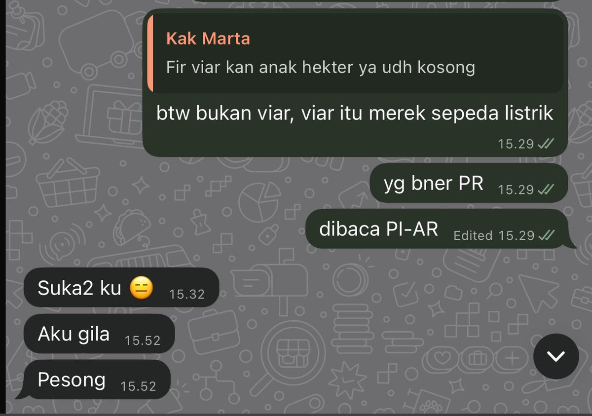 Malah ada yg ngaku2 gila ☺️