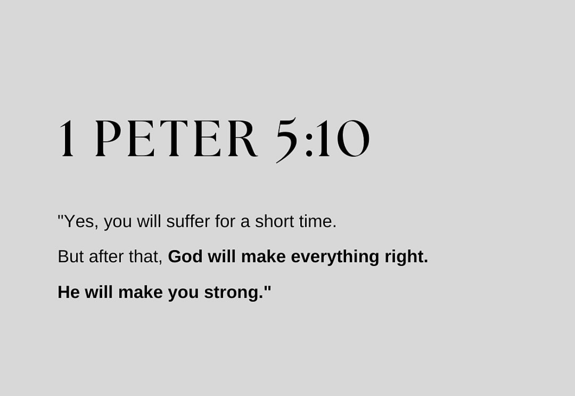 Have faith.