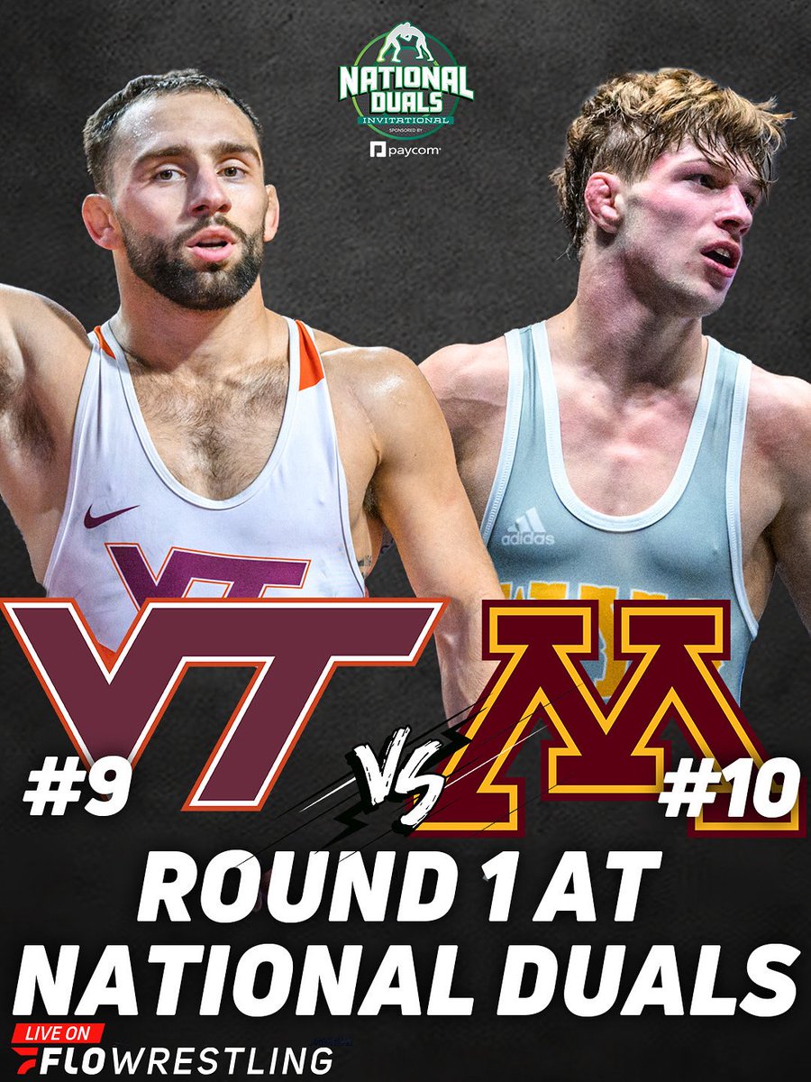 #9 Virginia Tech vs #10 Minnesota November 15th live on FloWrestling!