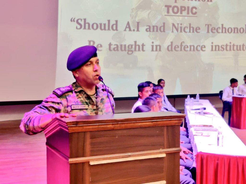 #debate2025 Inter-House Jr's English Debate 2025-26 was conducted in Dr Sampurnanand Auditorium where all Cadets gave their best performance on the topic which  was " Should A.I. and Niche Technologies be taught in defence institutes" .