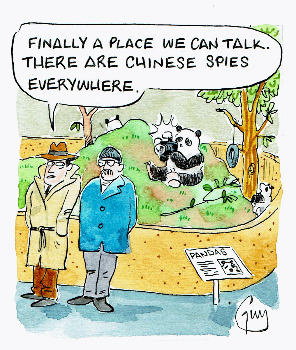 godfreychurch's tweet image. My cartoon for Thursday&apos;s @MetroUK @MetroPicDesk #panda #spies #China