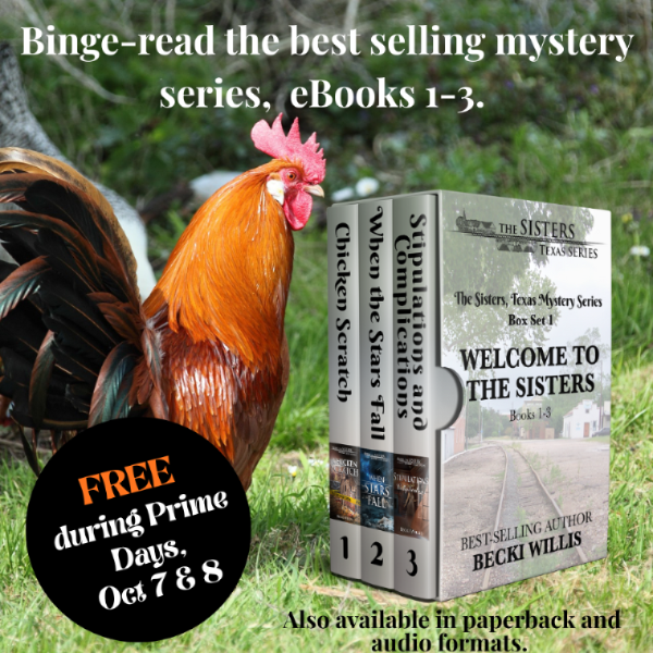 kristinethall's tweet photo. FREEBIE ALERT! LAST DAY (10/8) to get the first 3 eBooks in #TheSistersTexasSeries by #TexasAuthor @beckiwillis15  FOR FREE! #BingeRead WARNING: 19 books in the series!
https://t.co/jjlXYWqs7i
#cozymystery #womensleuths #smalltowntexas #cleanfiction #standalone #texasbook https://t.co/gngw019KSQ