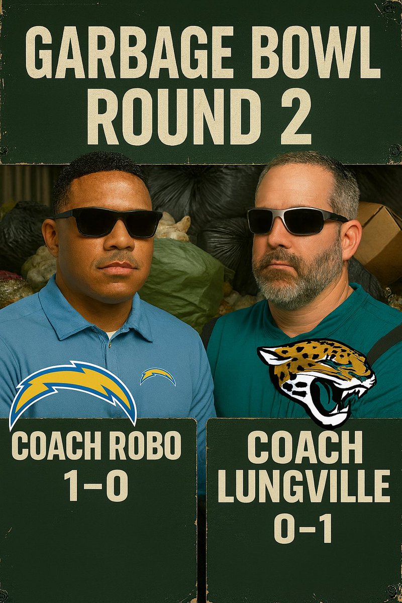 RedzoneRobo's tweet photo. Coming soon to a screen near you so nice they hit it twice! Check out what could go wrong will go wrong, only at the Garbage Bowl. #Rubbish #Trash #Waste https://t.co/3tDfwnbNs6