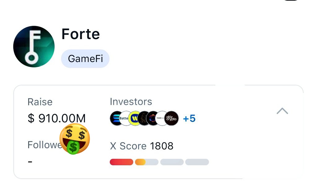 horsekey001's tweet image. Short guide on #ForteProtocol 

@ForteProtocol raised $910M and is backed by Solana

Here&apos;s a guide to help you position🧵
⬇️
~cost: 0$
~ Time:  8 mins 
~💸 Funding: $910M 🥵

~Backed by: Solana Ventures • Cosmos • a16z • Polygon Studios • Coinbase Ventures • etc.