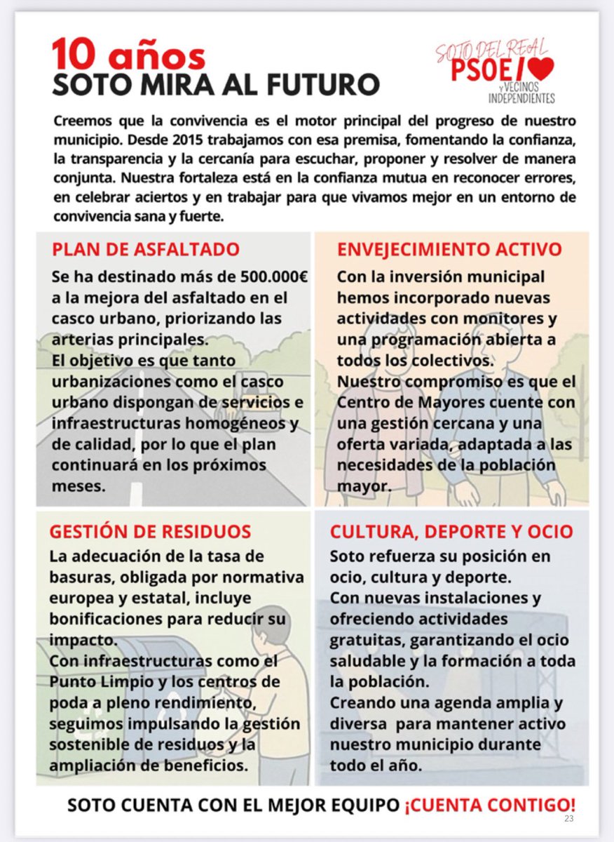 #SotomiraalFuturo #Sotoavanza
<a href="/PsoeSotodelReal/">PSOE Soto del Real</a> <a href="/noeliabarrado/">Noelia Barrado</a>