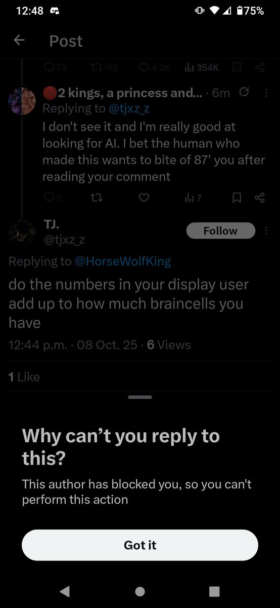 Love when I have an argument with someone and they block me like a child right after making their comeback. Don't follow idiots