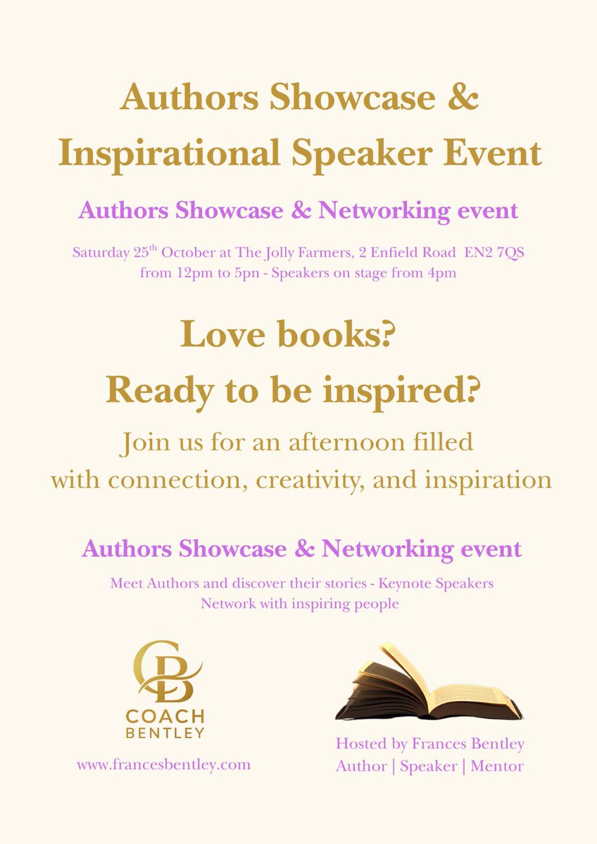 Come along for the love of books and feel inspired 💜🙏🏼🫶🏼

francesbentley.com/authors-showca…