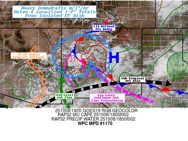 NWSWPC's tweet image. #WPC_MD 1170 affecting West-Central to Central NM... Adjacent  Northeast AZ..., #nmwx #azwx, wpc.ncep.noaa.gov/metwatch/metwa…