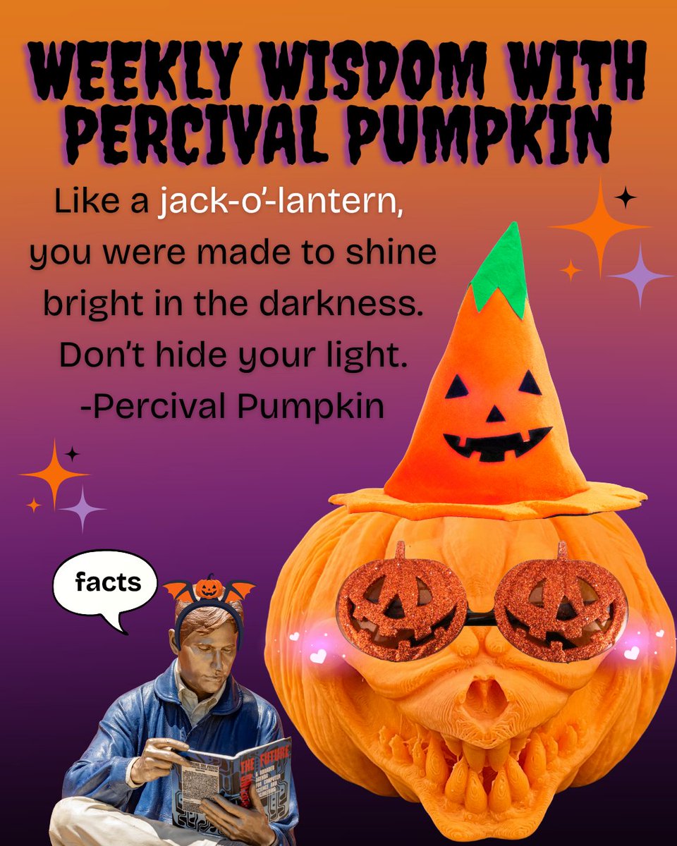 graingerlibrary's tweet image. It&apos;s time for another weekly wisdom with our dear friend, Percy. 
This week, Percy wants you to know that you have a light within you that makes the dark times brighter. Though it can be hard with the stressors of college, don&apos;t ever hide the light that you have to offer. 😊🌟