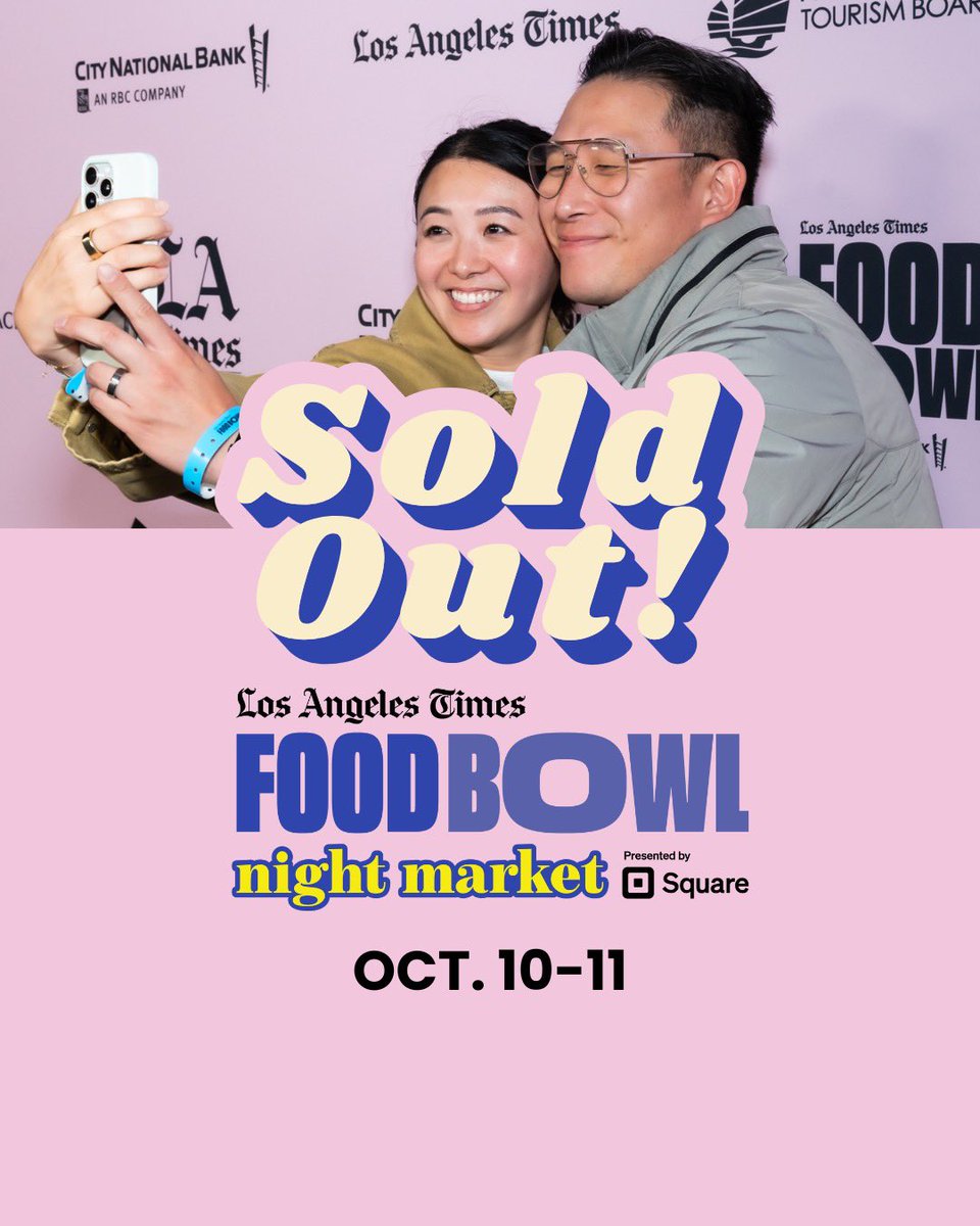 🚨 Food Bowl Night Market is officially sold out! 🚨 Can't wait to celebrate SoCal's best restaurants this weekend!! 🍔🥟🍕🍣🌮