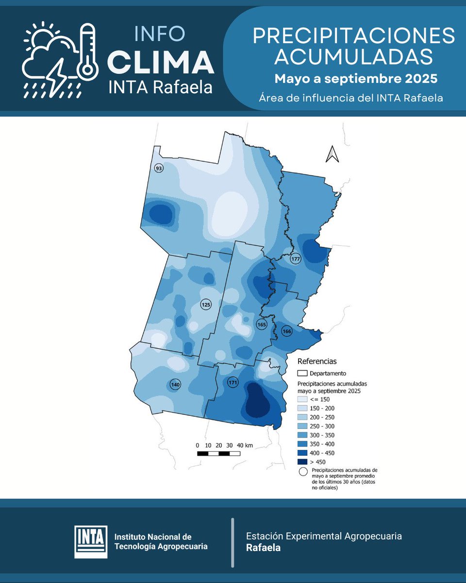 El invierno '25 en la región central de Santa Fe se presentó con lluvias muy superiores a lo habitual, que en algunos casos llegaron a triplicar los promedios de los últimos 30 años.
¡Un escenario prometedor para la próxima campaña!
Elaborado por INTA Rafaela con datos de sus AER