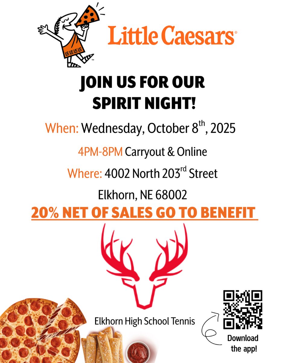 If you don't have dinner plans or don't feel like cooking head over to Little Caesars! We would appreciate your support! #antlertennis
