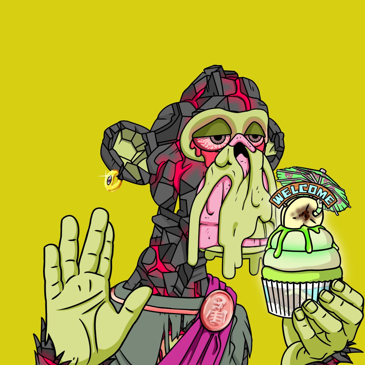 WelcomeApes's tweet photo. Lets all give a warm welcome to devDwarf! They just recently joined the best club in the world with a super clean mutant. The Toga looks perfect on the M1 black fur. Excited to have you, followed so reach out if you have any questions about the club! 

Welcome a-bored. https://t.co/koZ6KkiX0m