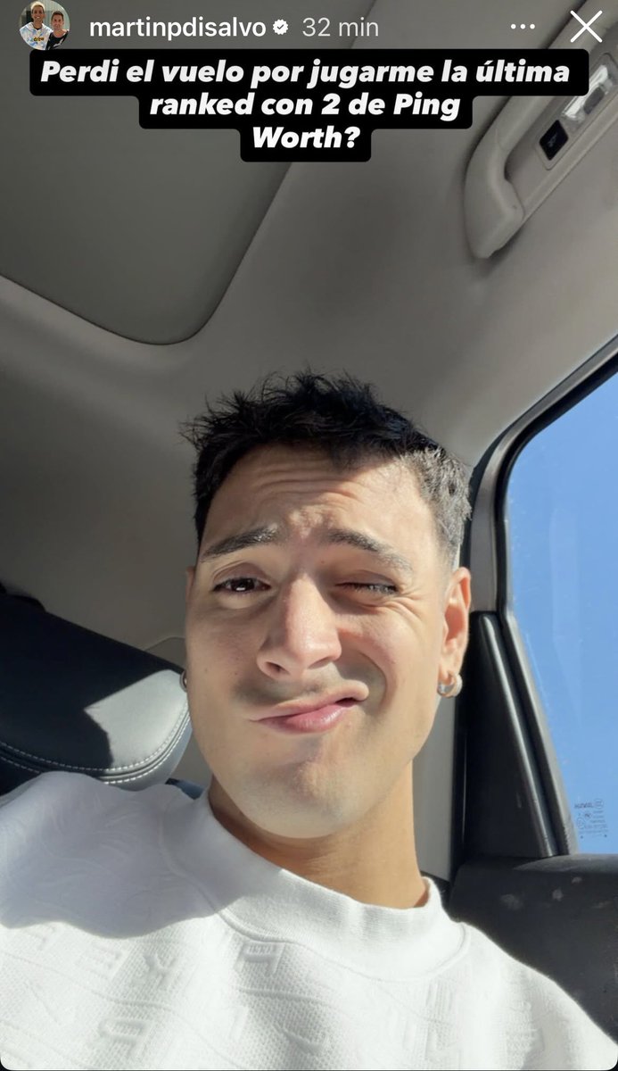 Coscu_Splinter's tweet image. ✈️ Perdió el vuelo por jugar una última ranked pero se vuelve a 🇦🇷ARG para AGS🕺🏻.

🇨🇱Adiós chile o vuelve pronto?

✅Según él está jovencito de cara (coincido)

💋😘 Tira besito el loco al final beboteando para todos y todas

#coscuarmy #instagramhistories  @Martinpdisalvo